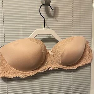 Victoria's Secret dream angels Lace Strapless Bra in Beige